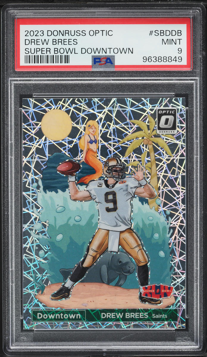 2023 Donruss Optic Super Bowl Downtown Drew Brees #SBDDB PSA 9 MINT