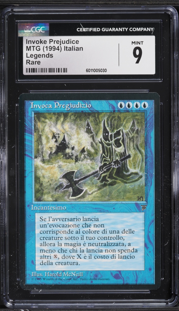 1994 Magic The Gathering MTG Italian Legends Invoke Prejudice CGC 9 MINT