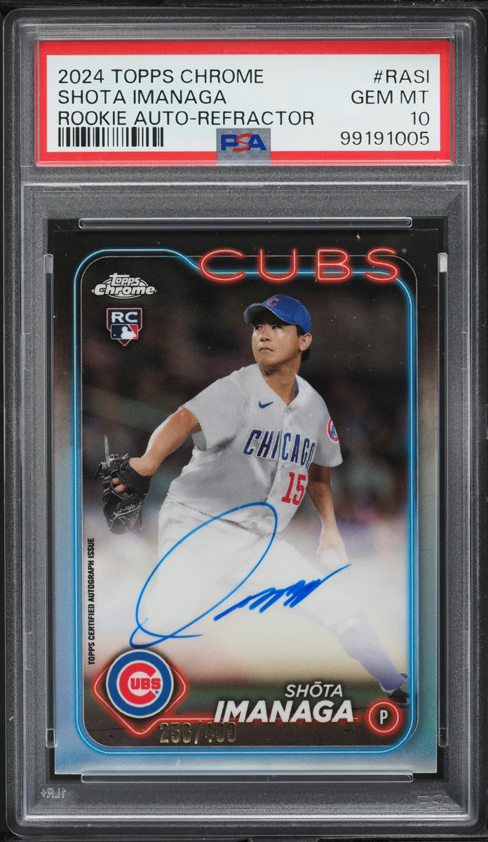 2024 Topps Chrome Refractor Shota Imanaga ROOKIE AUTO /499 #RA-SI PSA 10 GEM MINT