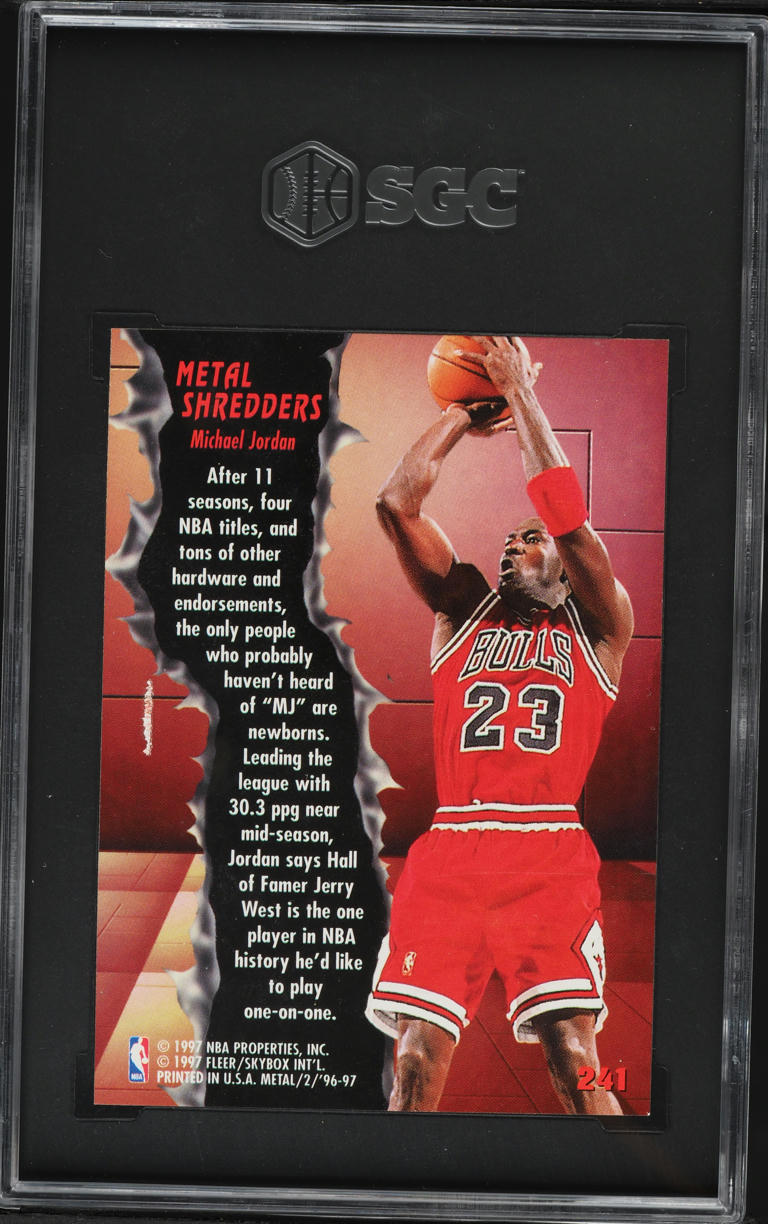 1996 Metal Shredders Michael Jordan #241 SGC 9.5 MINT+