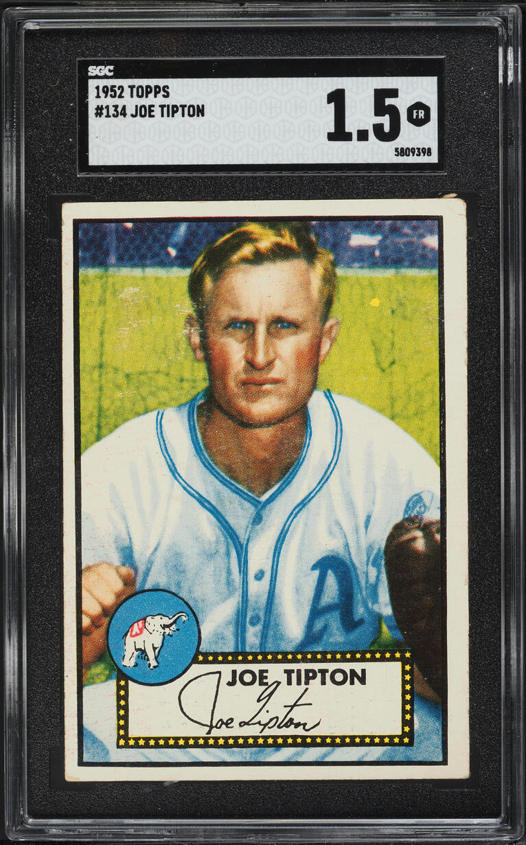 1952 Topps Joe Tipton #134 SGC 1.5 FR