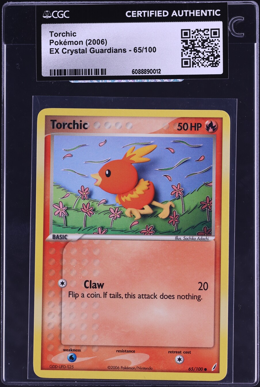 2006 Pokemon EX Crystal Guardians Torchic #65 CGC AUTH on Fanatics Collect