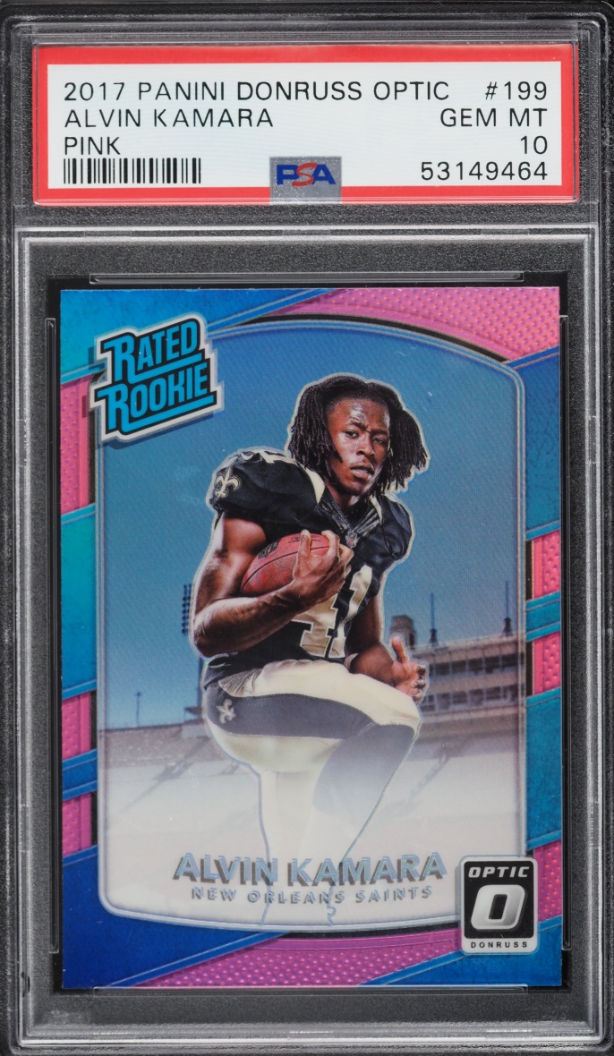 2017 Donruss Optic Pink Alvin Kamara ROOKIE #199 PSA 10 GEM MINT