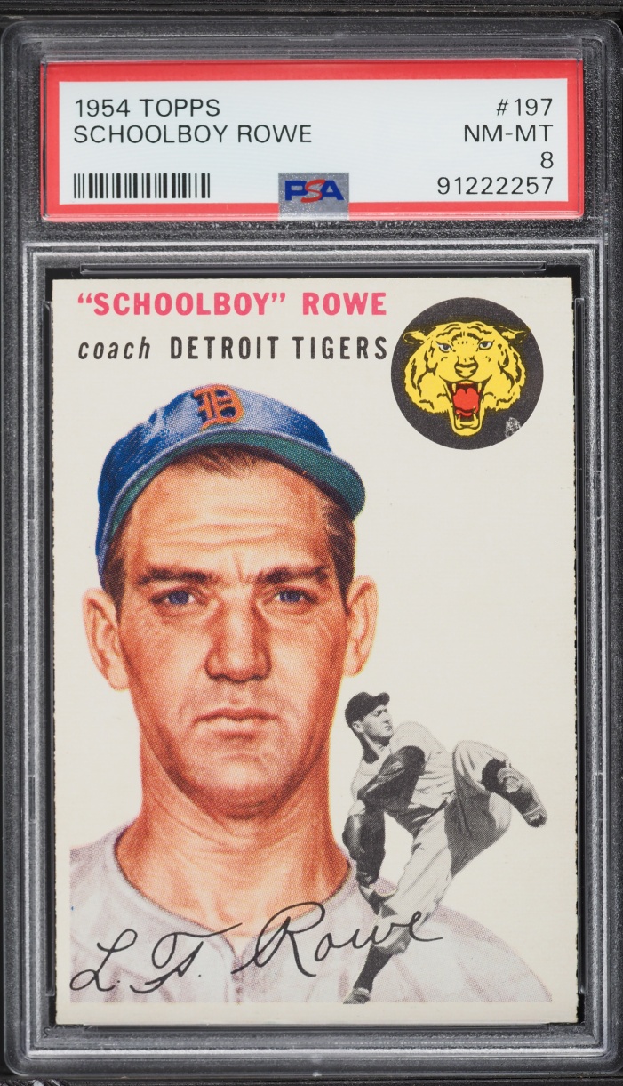 1954 Topps Schoolboy Rowe #197 PSA 8 NM-MT