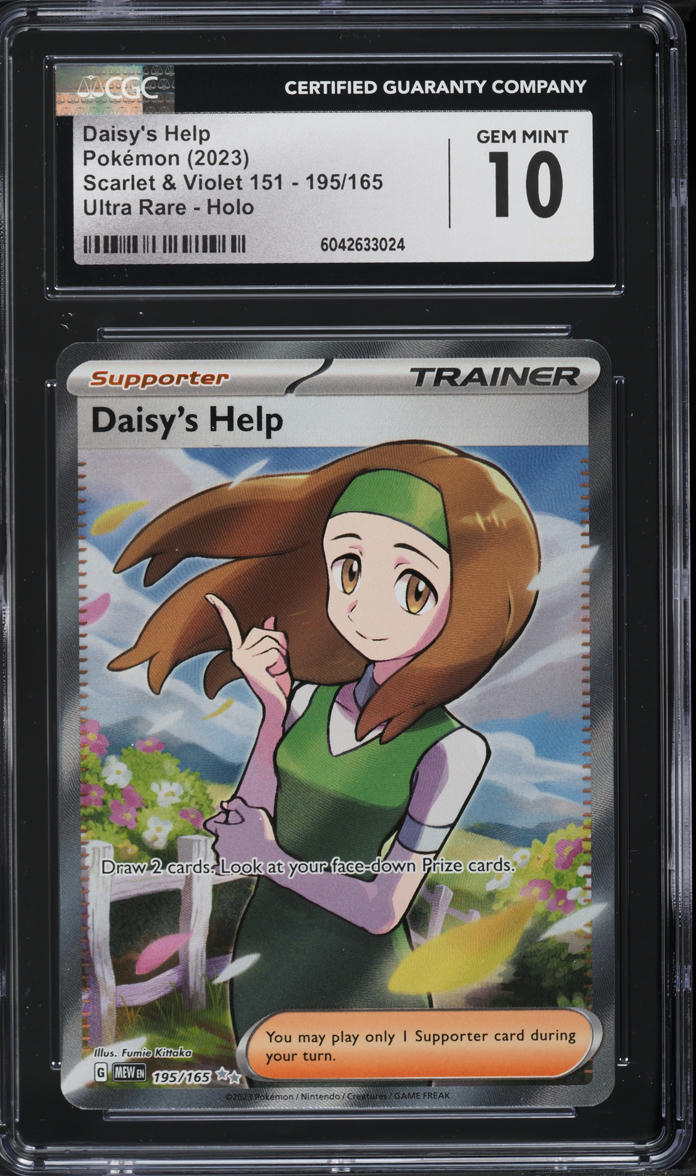 2023 Pokemon Scarlet & Violet 151 Full Art Daisy's Help #195 CGC 10 GEM MINT