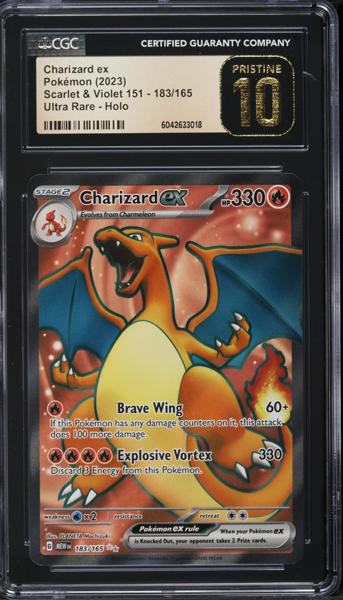 2023 Pokemon Scarlet & Violet 151 Full Art Charizard ex #183 CGC 10 PRISTINE