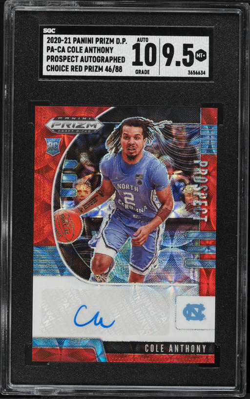 2020 Absolute Memorabilia Future Cole Anthony ROOKIE AUTO DNA 10