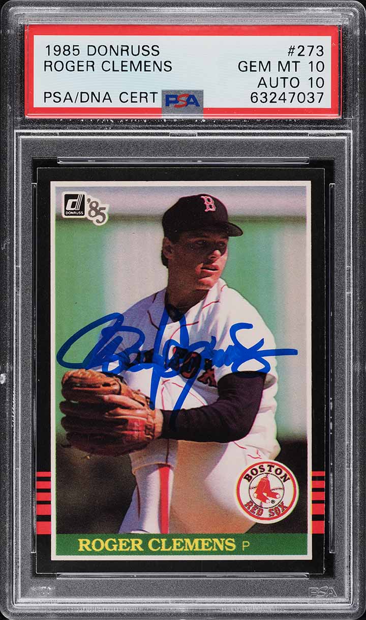 1985 Donruss Roger Clemens ROOKIE AUTO DNA 10 #273 PSA 10 GEM MINT