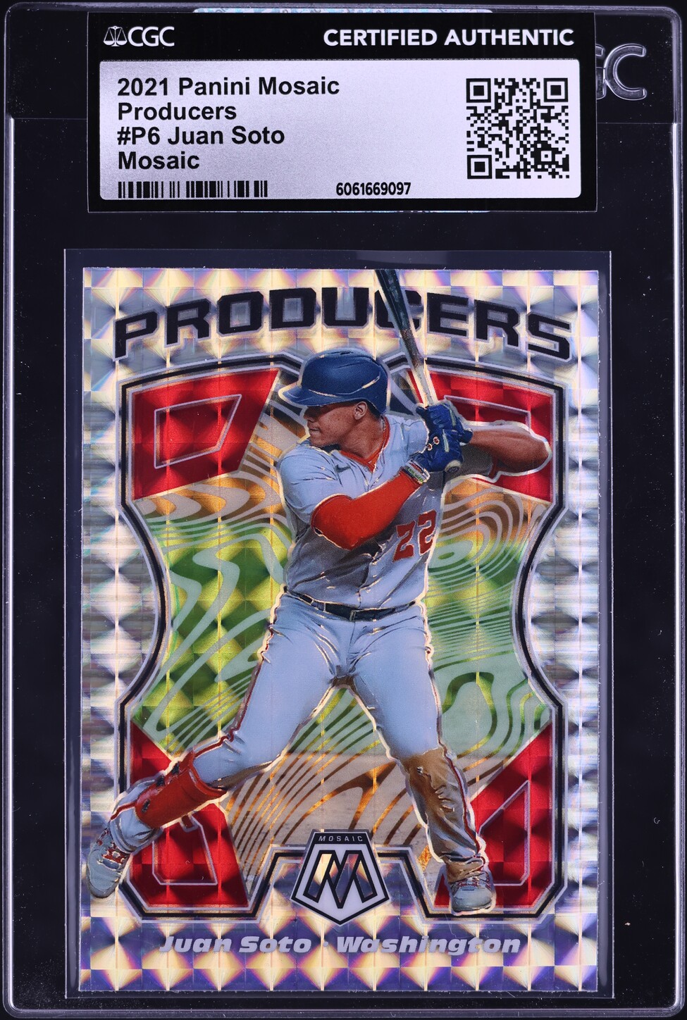 2021 Panini Mosaic Producers Juan Soto #P6 CGC AUTH