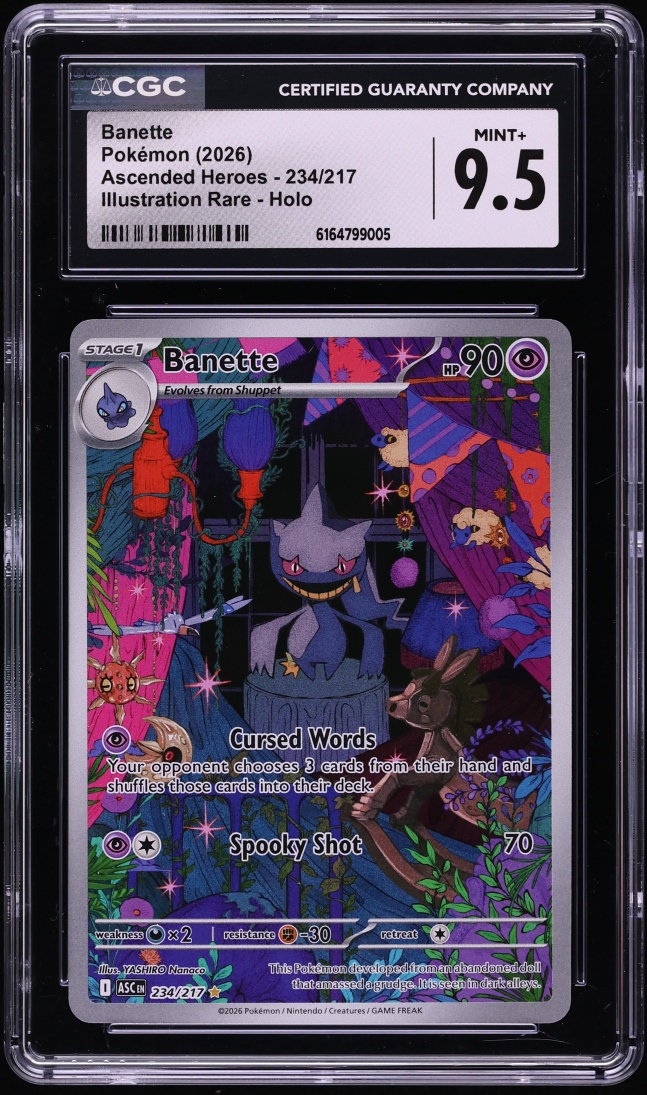 2026 Pokemon Mega Evolution Ascended Heroes IR Banette #234 CGC 9.5 MINT+