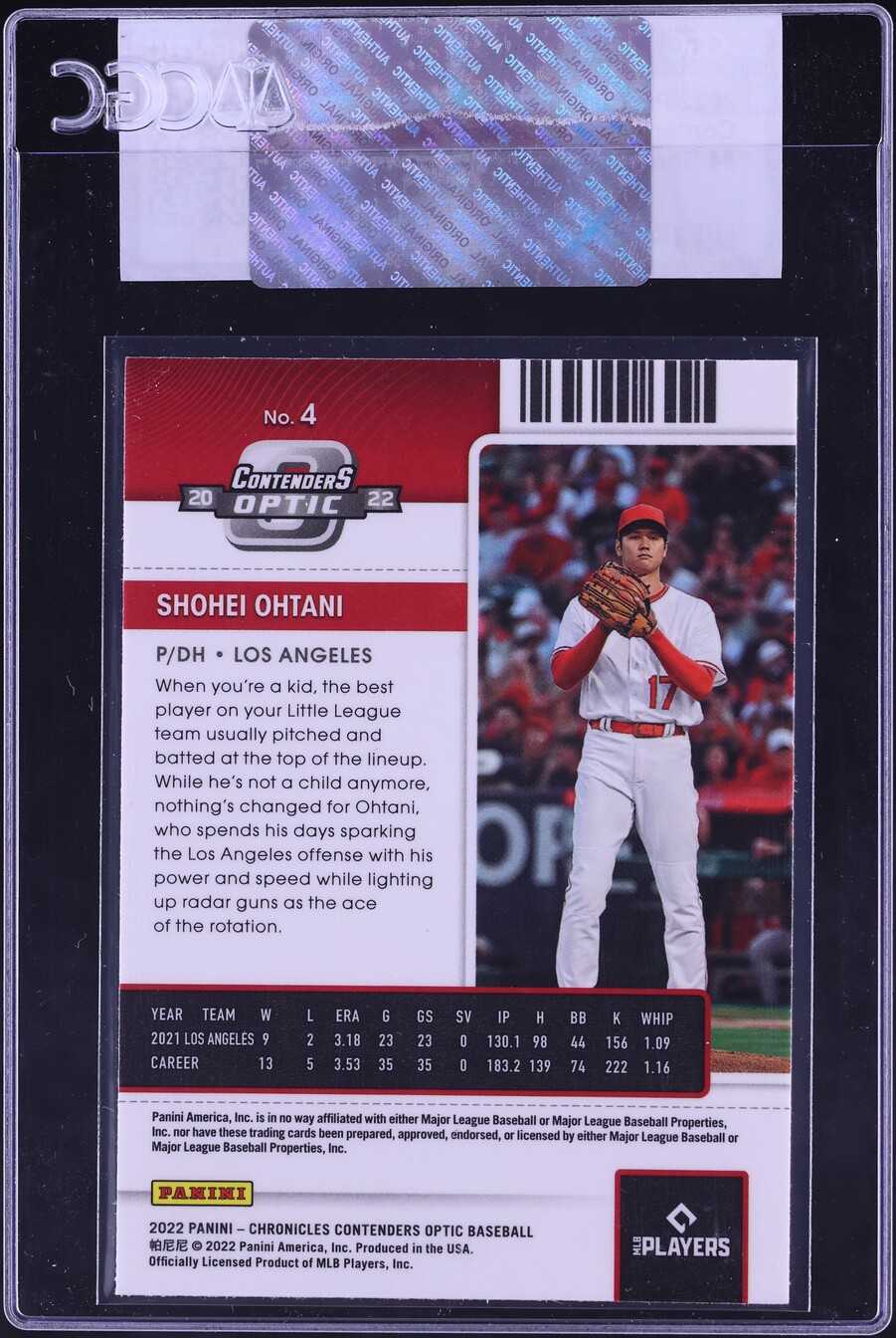 2022 Panini Chronicles Contenders Optic Shohei Ohtani #4 CGC AUTH