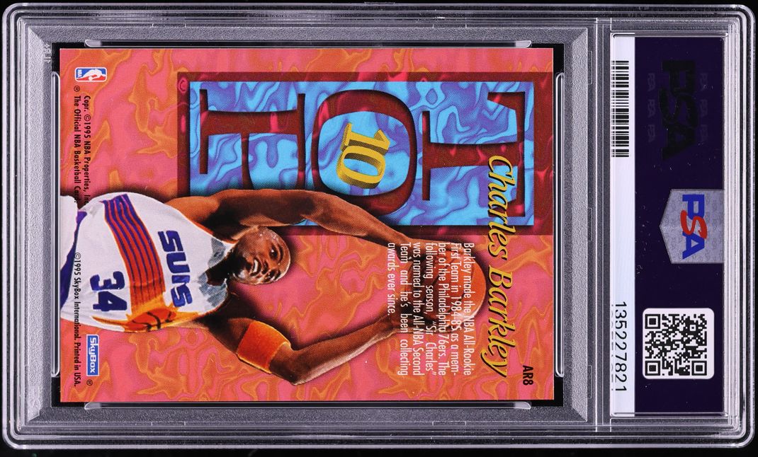 1995 Hoops Top Ten Charles Barkley #AR8 PSA 8 NM-MT