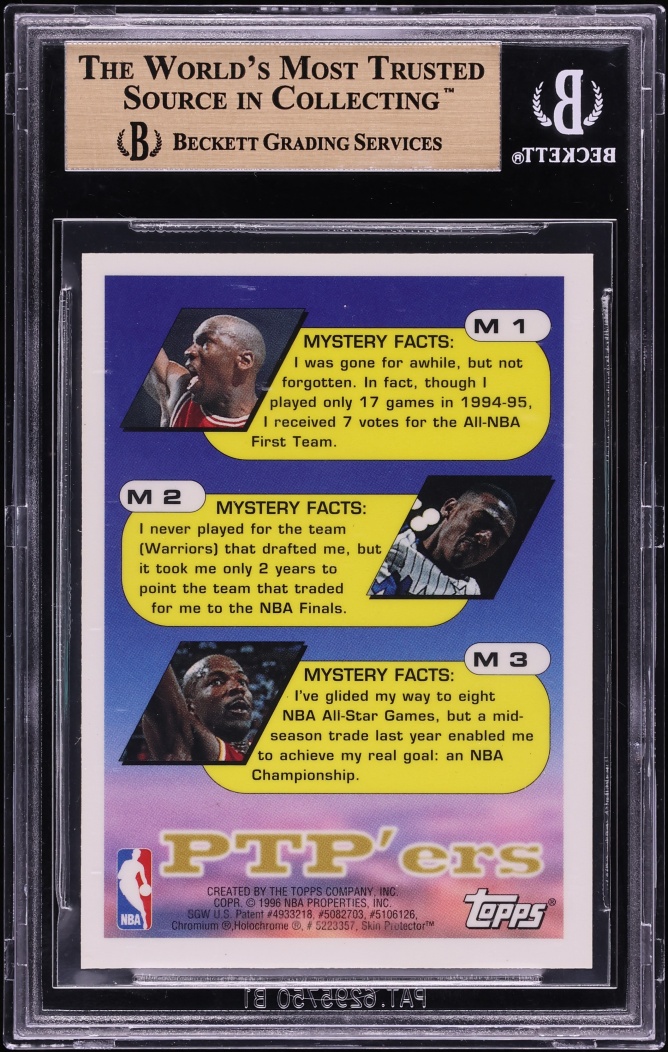 1995 Topps Mystery Finest Refractor Michael Jordan #M1 BGS 9.5 GEM MINT