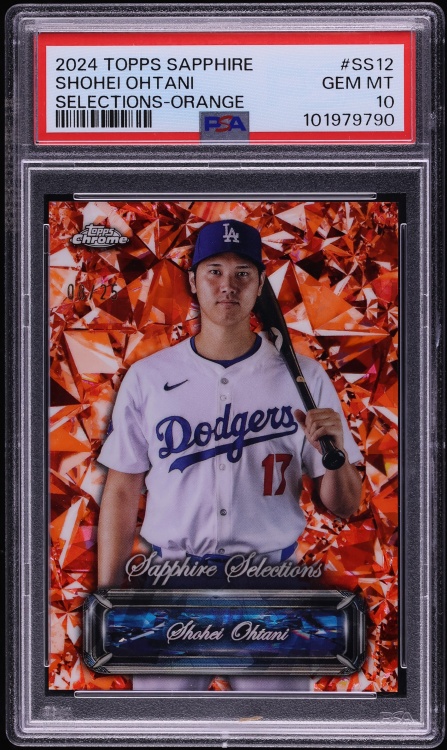 2024 Topps Chrome Sapphire Selections Orange Shohei Ohtani /25 #SS-12 PSA 10 GEM MINT