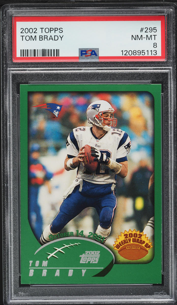 2002 Topps Football Tom Brady #295 PSA 8 NM-MT