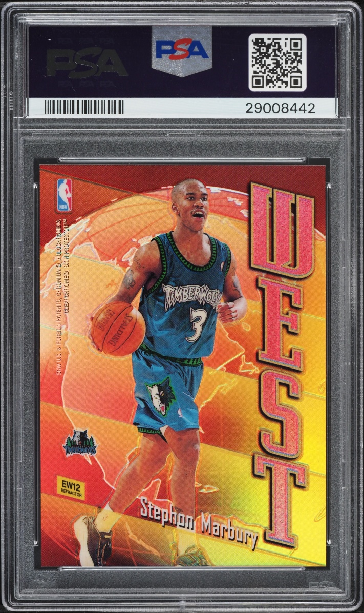 1998 Topps East West Refractor Brevin Knight Stephon Marbury #EW12 PSA 10 GEM MINT