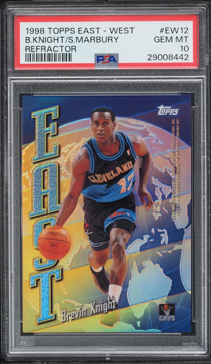 1998 Topps East West Refractor Brevin Knight Stephon Marbury #EW12 PSA 10 GEM MINT