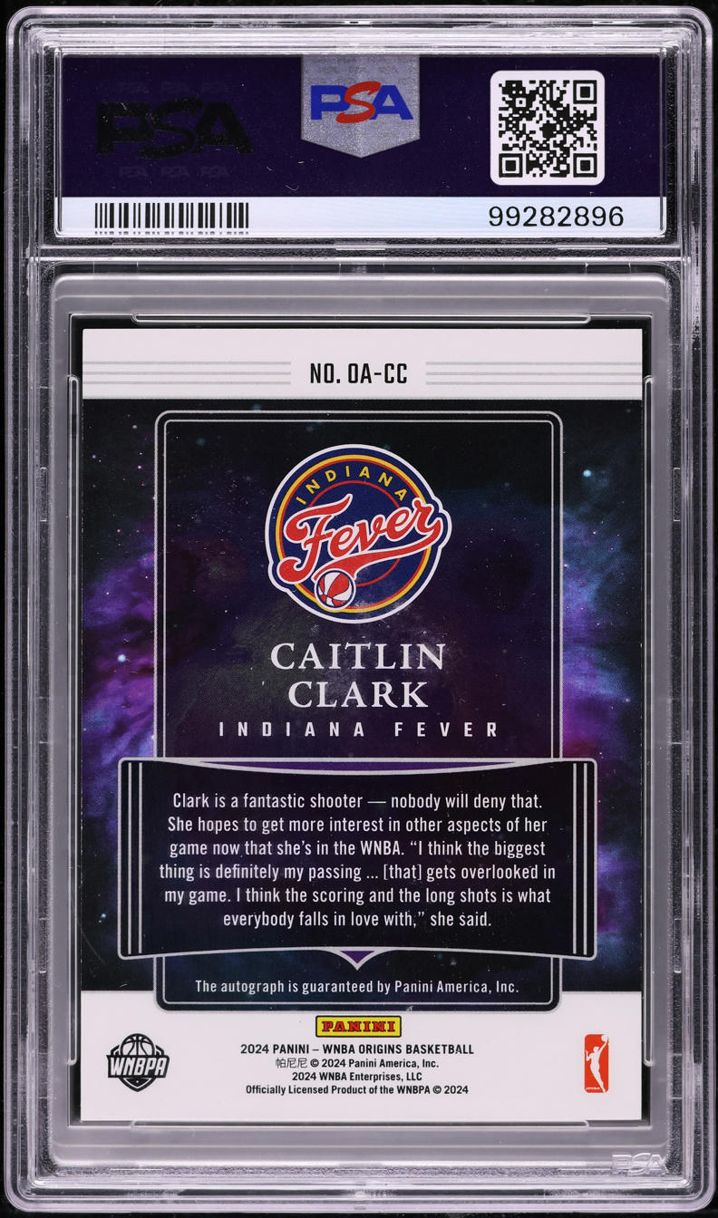 2024 Panini Origins WNBA Gold Caitlin Clark ROOKIE AUTO DNA 10 /10 PSA ...