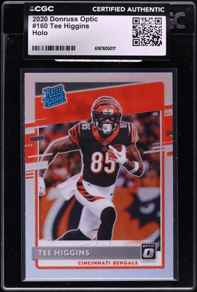 2020 Donruss Optic Holo Tee Higgins ROOKIE #160 CGC AUTH