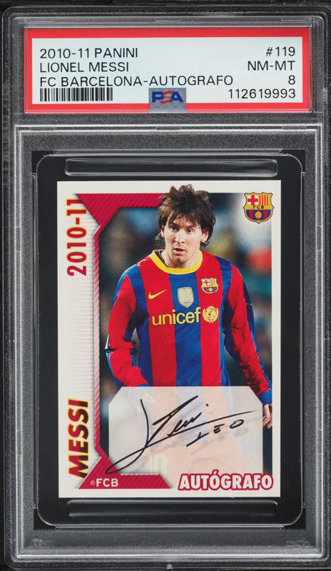 2010 Panini FC Barcelona Lionel Messi AUTO #119 PSA 10 GEM