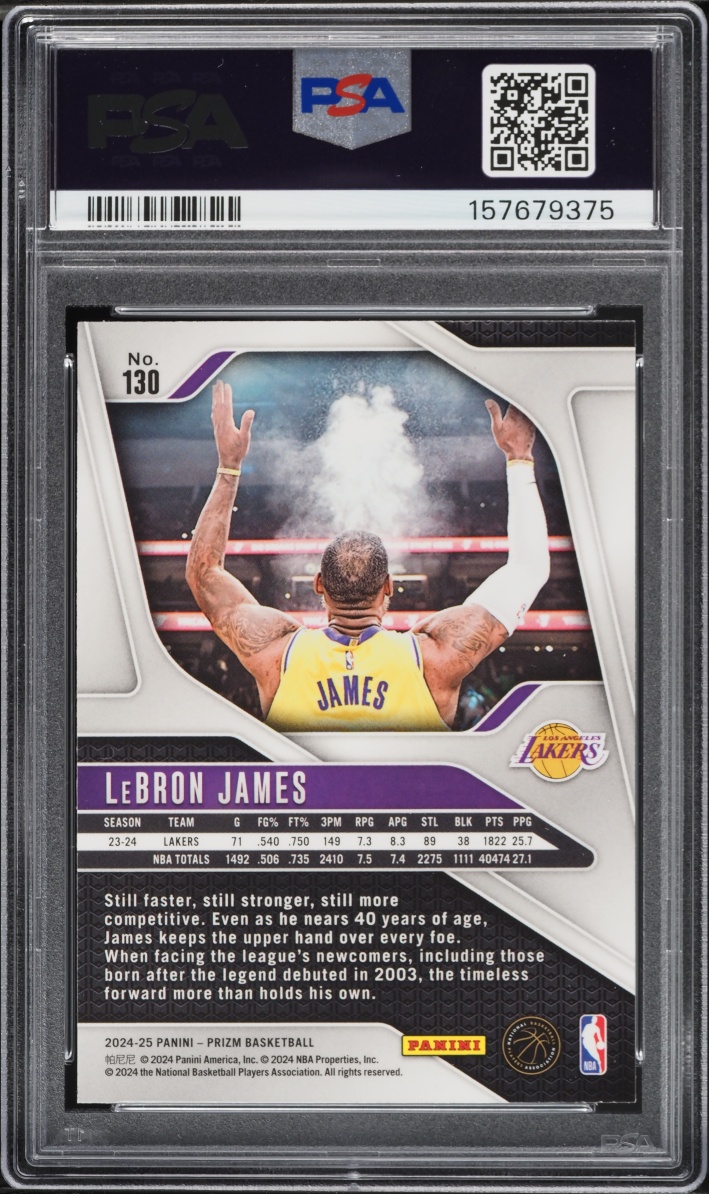 2024 Panini Prizm LeBron James #130 PSA 9 MINT