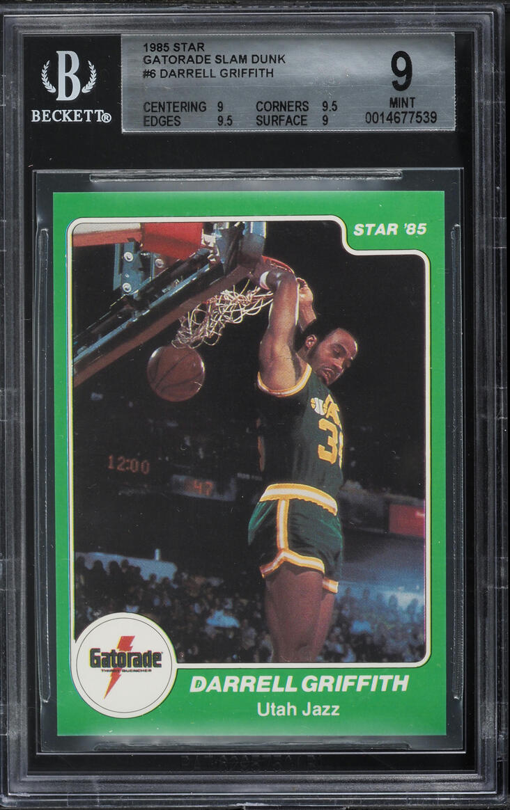 1985 Star Gatorade Slam Dunk Darrell Griffith #6 BGS 9 MINT