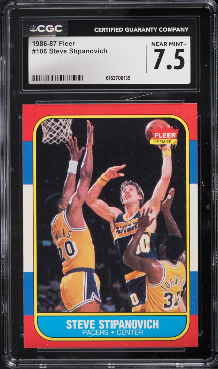 1986 Fleer Basketball Steve Stipanovich #106 CGC 7.5 NRMT+