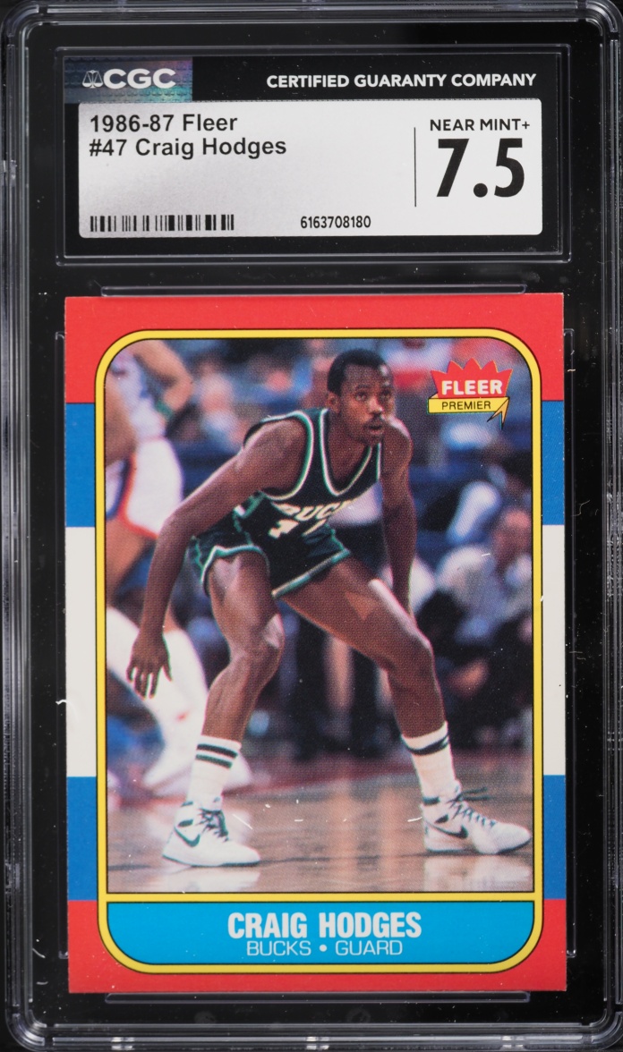 1986 Fleer Basketball Craig Hodges #47 CGC 7.5 NRMT+