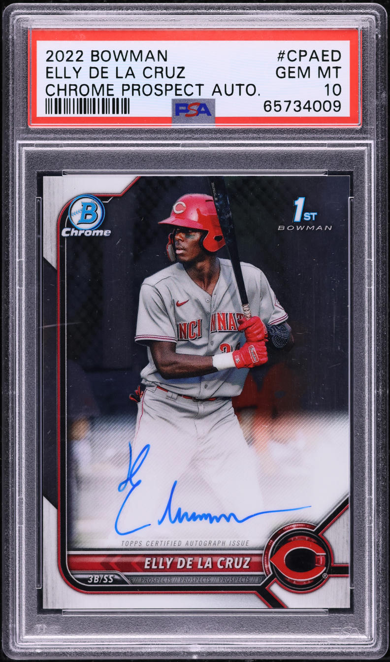 2022 Bowman Chrome Elly De La Cruz PROSPECT AUTO #CPA-ED PSA 10 GEM MINT