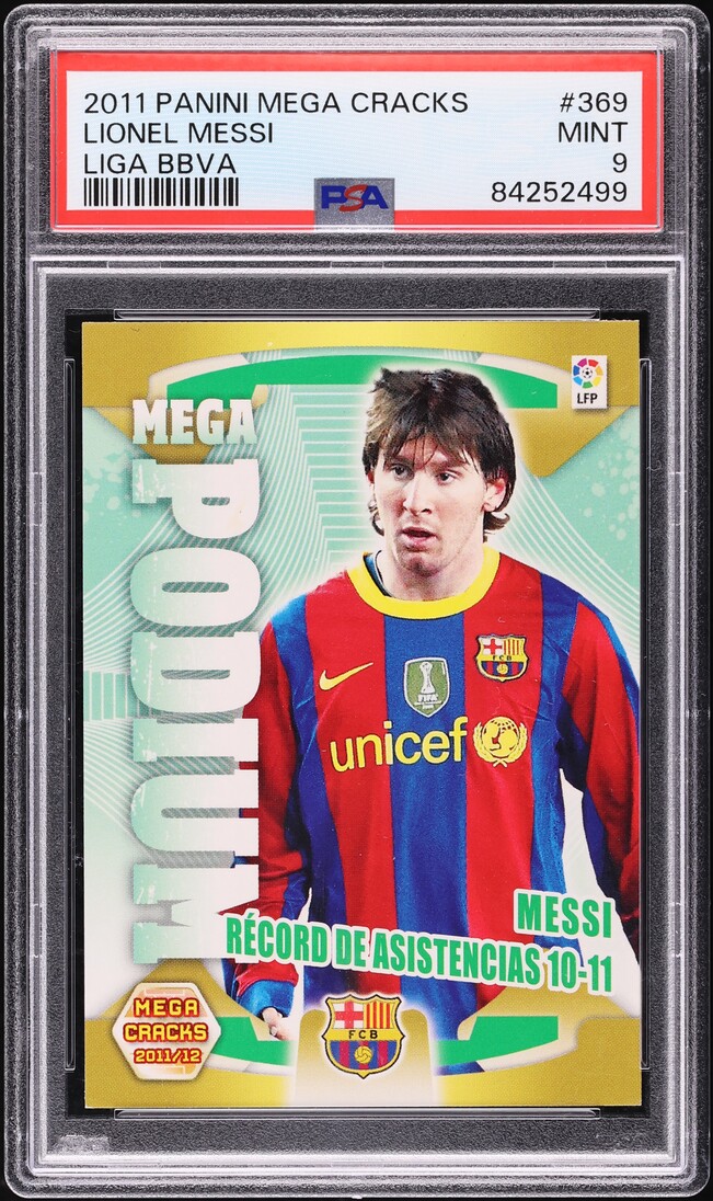 2011 Panini Mega Cracks Liga BBVA Lionel Messi #369 PSA 9 MINT