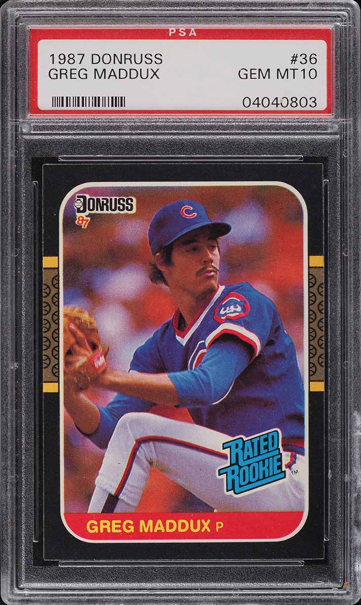 1987 Fleer Update Glossy Greg Maddux ROOKIE #U-68 PSA 10 GEM MINT