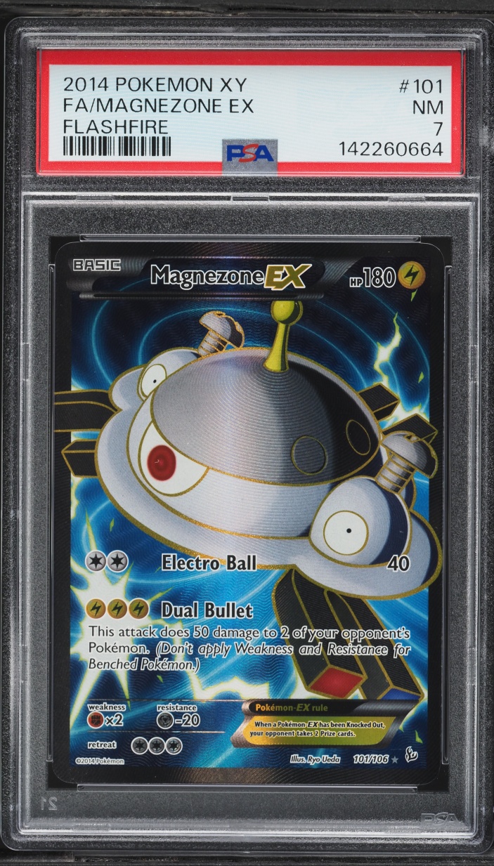 2014 Pokemon XY Flashfire Full Art Magnezone EX #101 PSA 7 NRMT