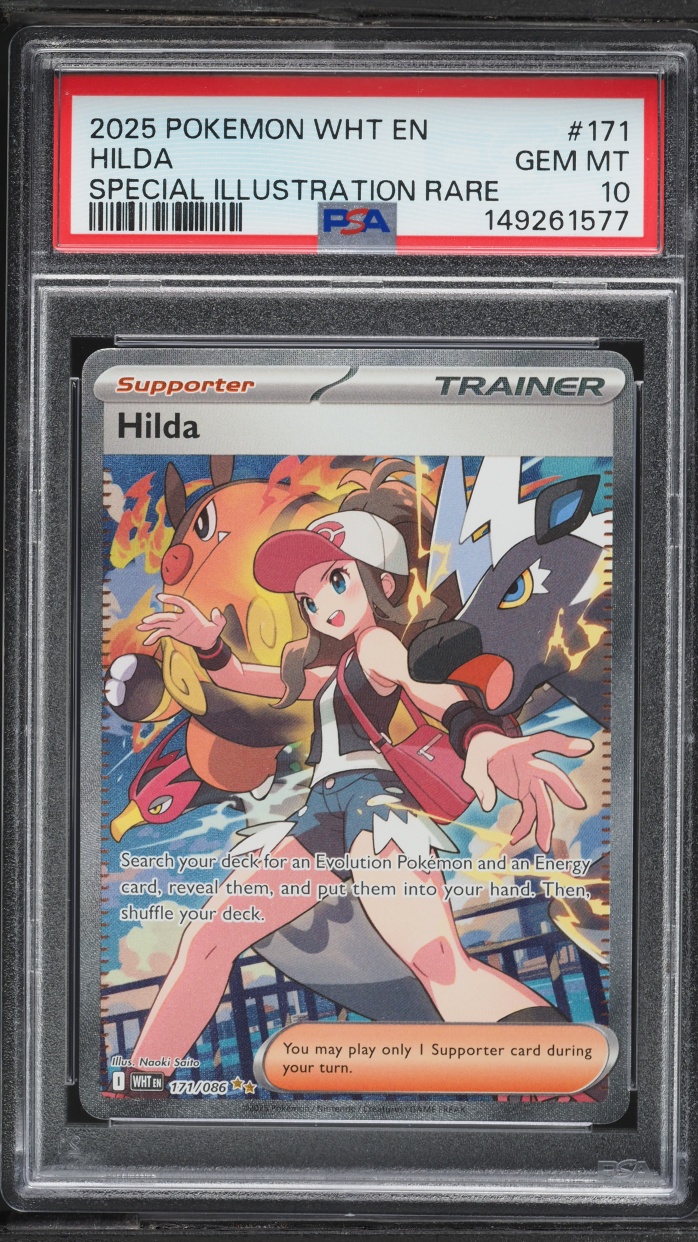2025 Pokemon Scarlet & Violet White Flare SIR Hilda #171 PSA 10 GEM MINT