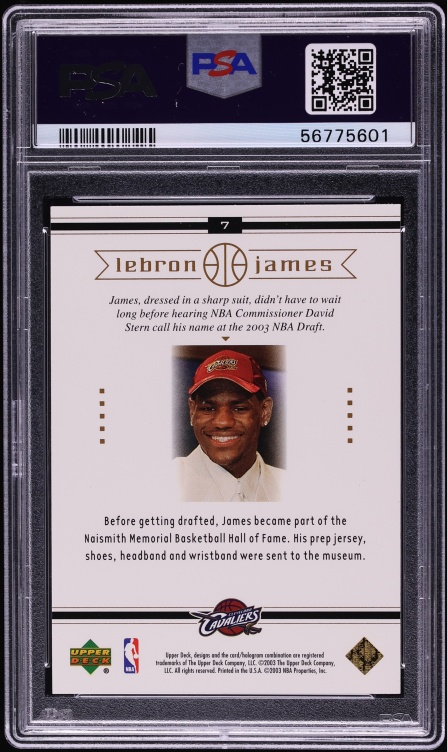 2003 Upper Deck Box Set LeBron James ROOKIE #7 PSA 10 GEM MINT