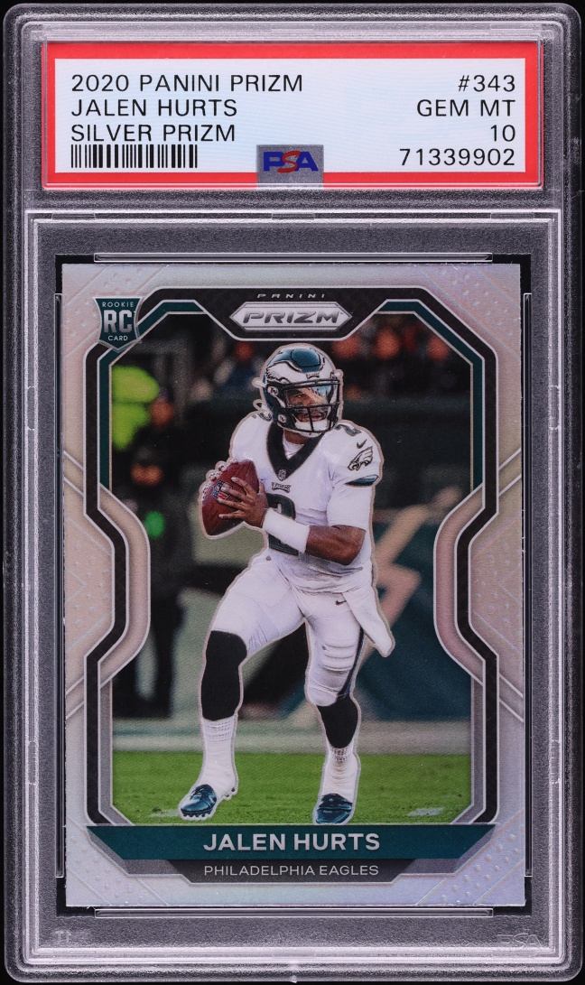 2020 Panini Prizm Silver Jalen Hurts ROOKIE #343 PSA 10 GEM MINT