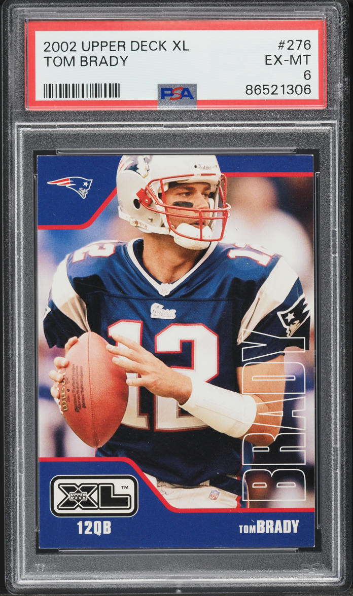2002 Upper Deck XL Tom Brady #276 PSA 6 EXMT