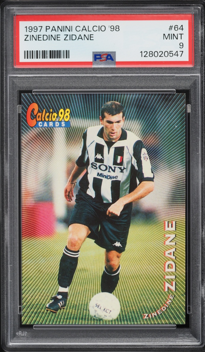 1997 Panini Calcio '98 Zinedine Zidane #64 PSA 9 MINT