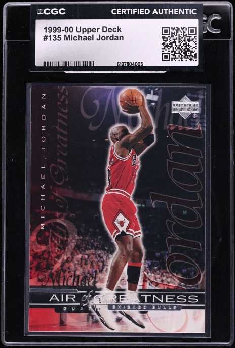1999 Upper Deck Basketball Michael Jordan #135 CGC AUTH