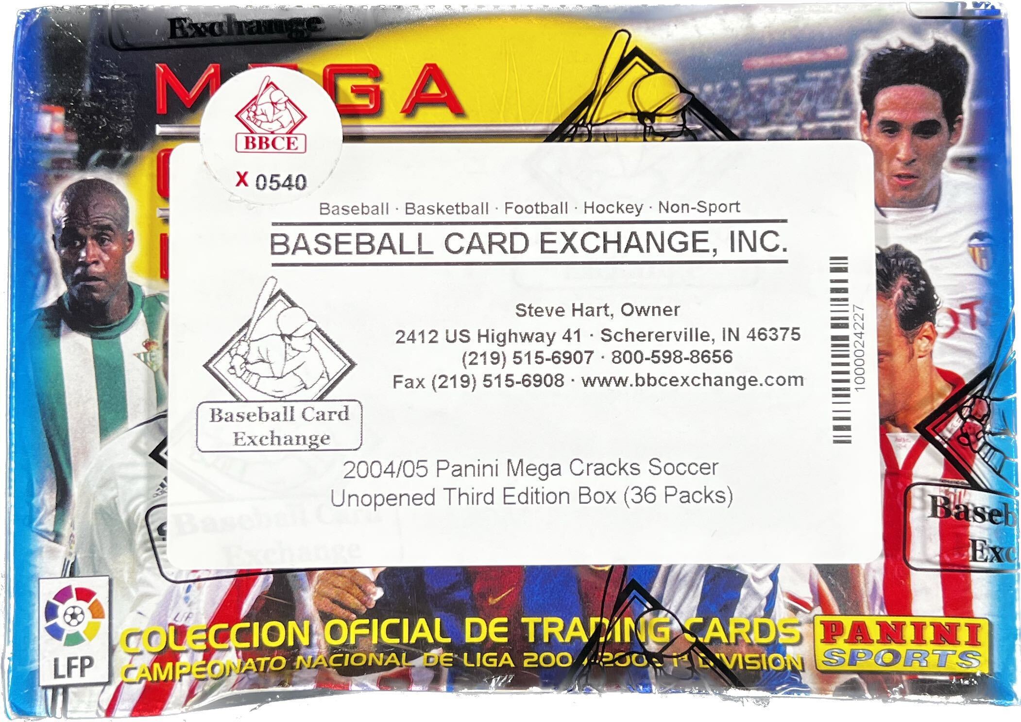 2004-05 Panini Mega Cracks Third Edition Unopened Box, Messi
