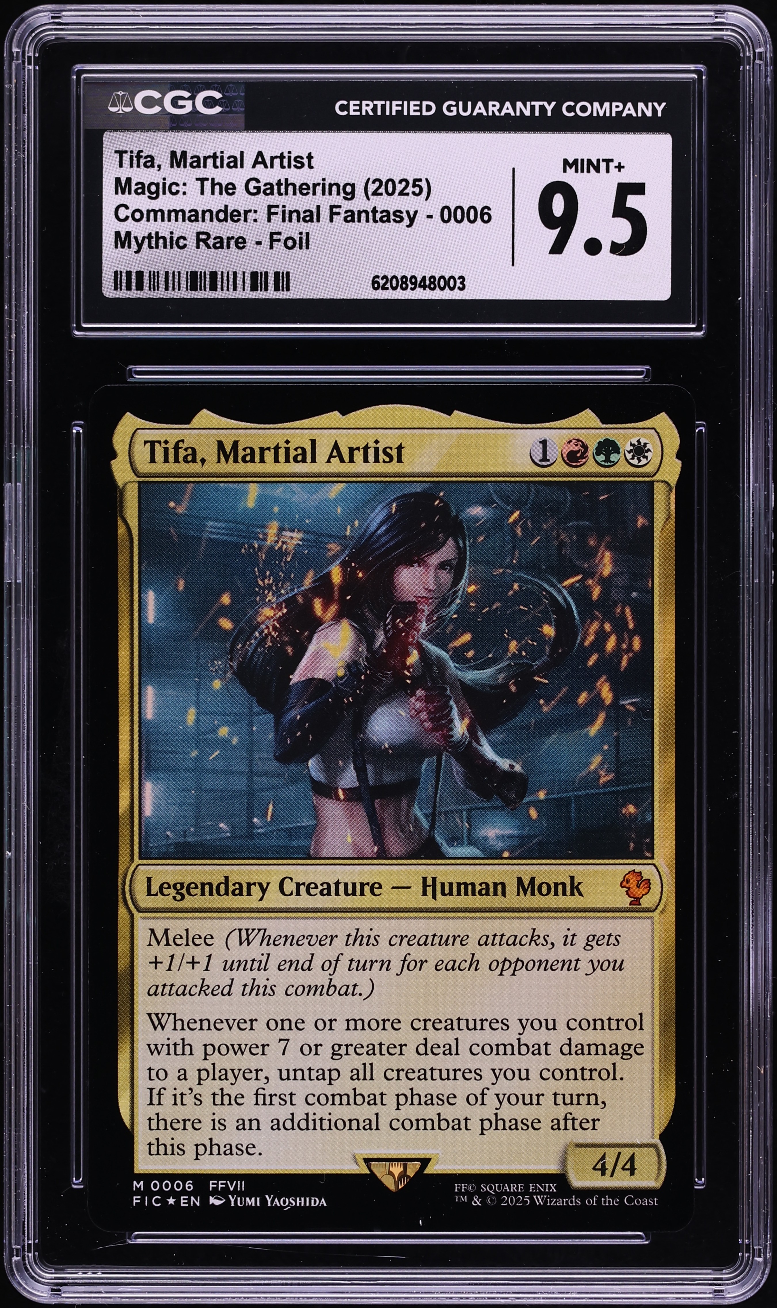2025 Magic The Gathering MTG Commander Final Fantasy Foil Tifa Martial Artist #6 CGC 9.5 MINT+