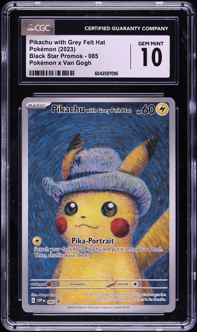 2023 Pokemon SV Black Star Promo Van Gogh Pikachu With Grey