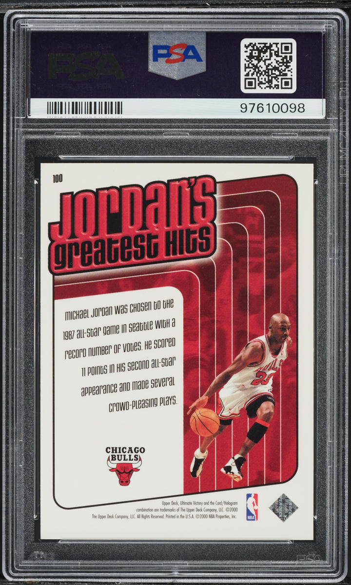 1999 Ultimate Victory Ultimate Collection Michael Jordan /100 #100 PSA 7 NRMT