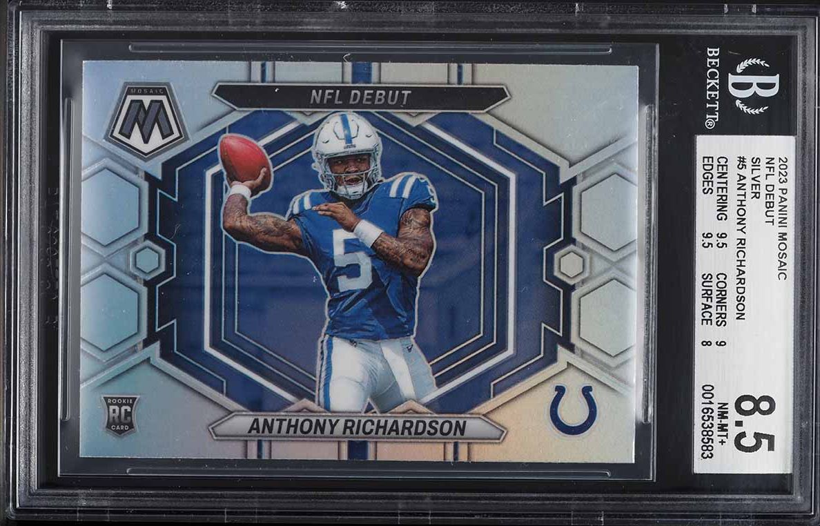 2023 Panini Mosaic NFL Debut Silver Anthony Richardson ROOKIE #ND-5 BGS 8.5