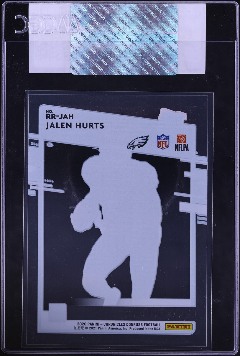 2020 Panini Chronicles Clearly Donruss Jalen Hurts ROOKIE #RR-JAH CGC AUTH