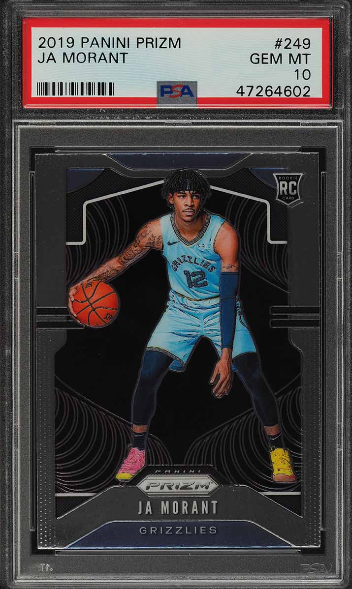 2019 Panini Mosaic Reactive Orange Ja Morant ROOKIE #219 PSA 10