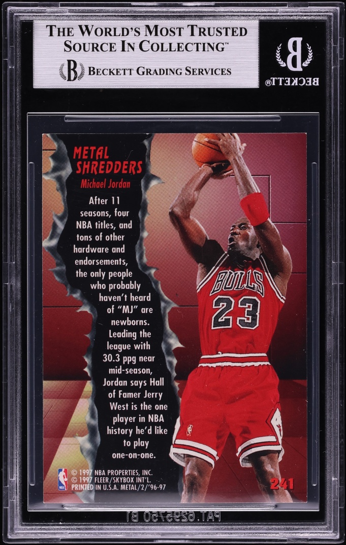 1996 Metal Shredders Michael Jordan #241 BGS 9 MINT
