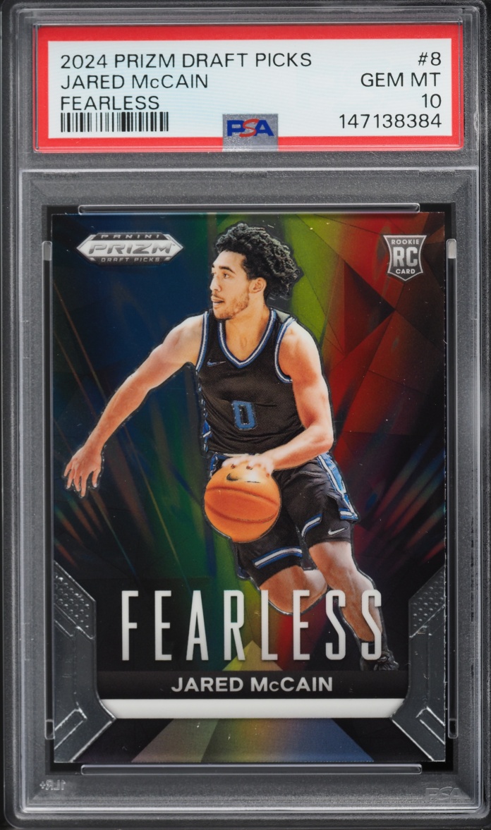 2024 Panini Prizm Draft Picks Fearless Jared McCain ROOKIE #8 PSA 10 GEM MINT