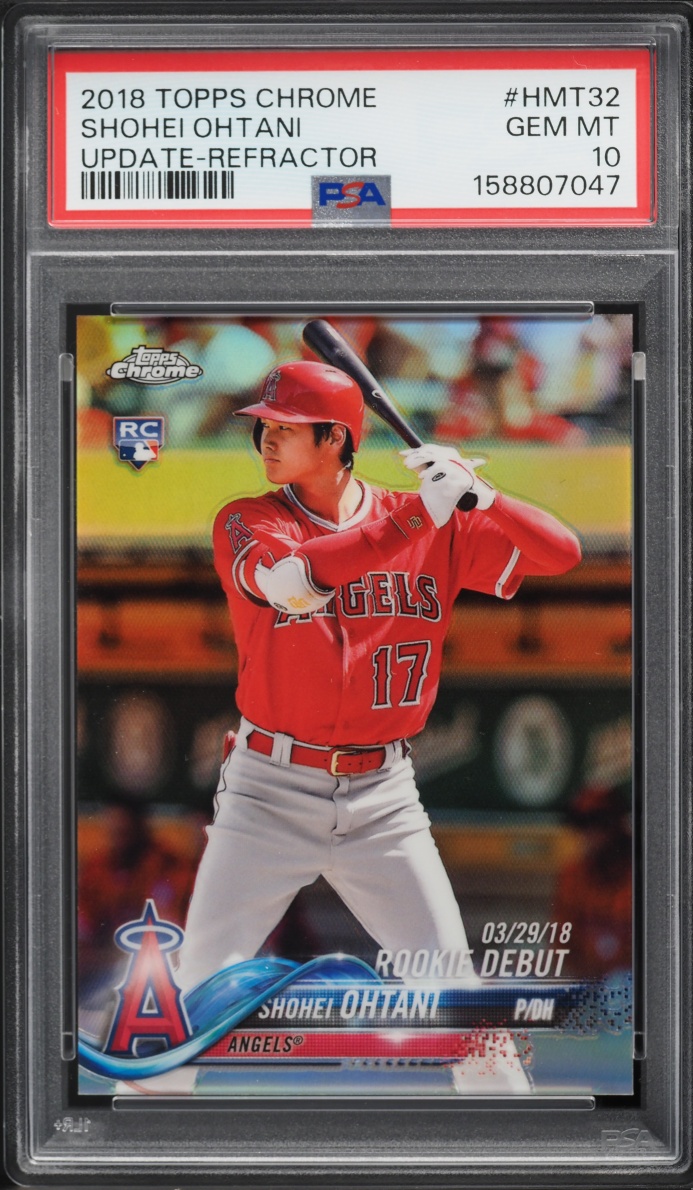2018 Topps Chrome Update Refractor Shohei Ohtani ROOKIE /250 #HMT32 PSA 10 GEM MINT