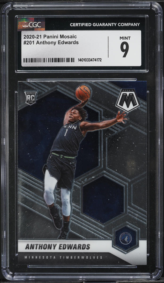 2020 Panini Mosaic Anthony Edwards ROOKIE #201 CGC 9 MINT