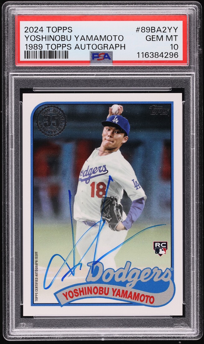 2024 Topps '89 Yoshinobu Yamamoto ROOKIE AUTO #89BA2-YY PSA 10 GEM MINT